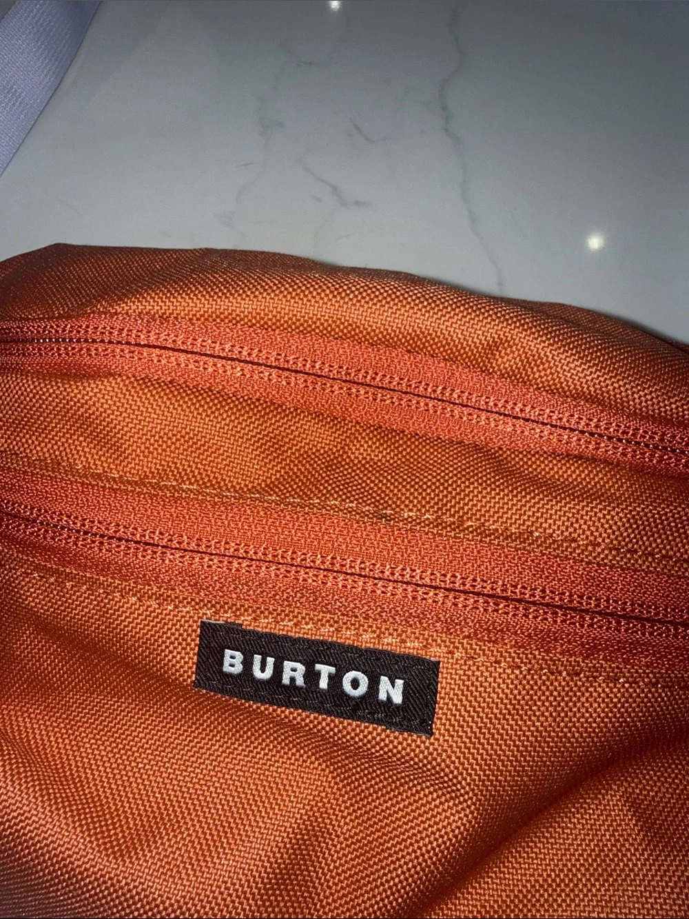 Burton Rust Orange Belt Bag with Light Strap
